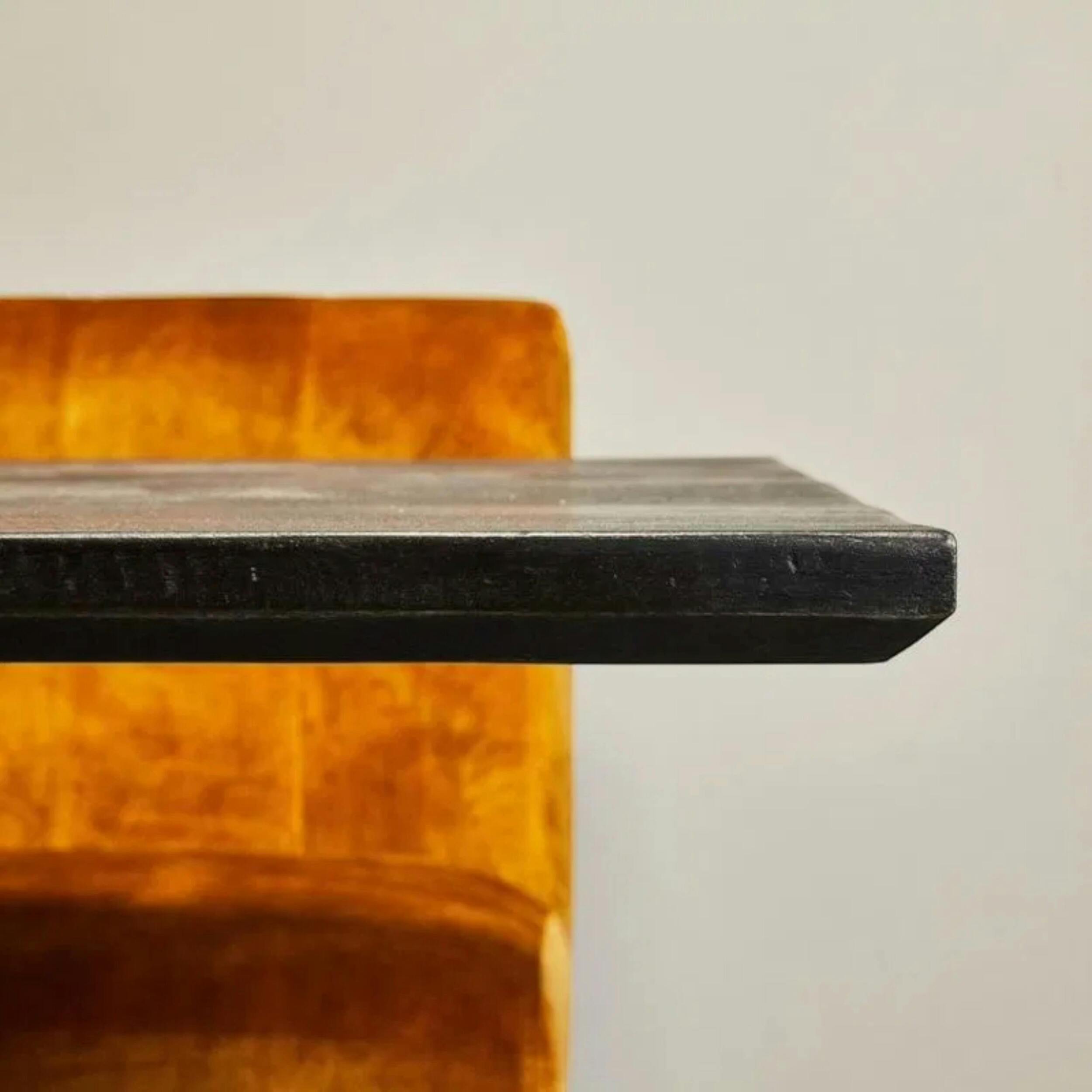 Table à manger noire en bois de manguier 180 cm ALVERA