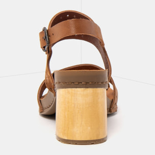 Sandalias con tacón 1864 ROMA CUERO/ I WISH color Cuero