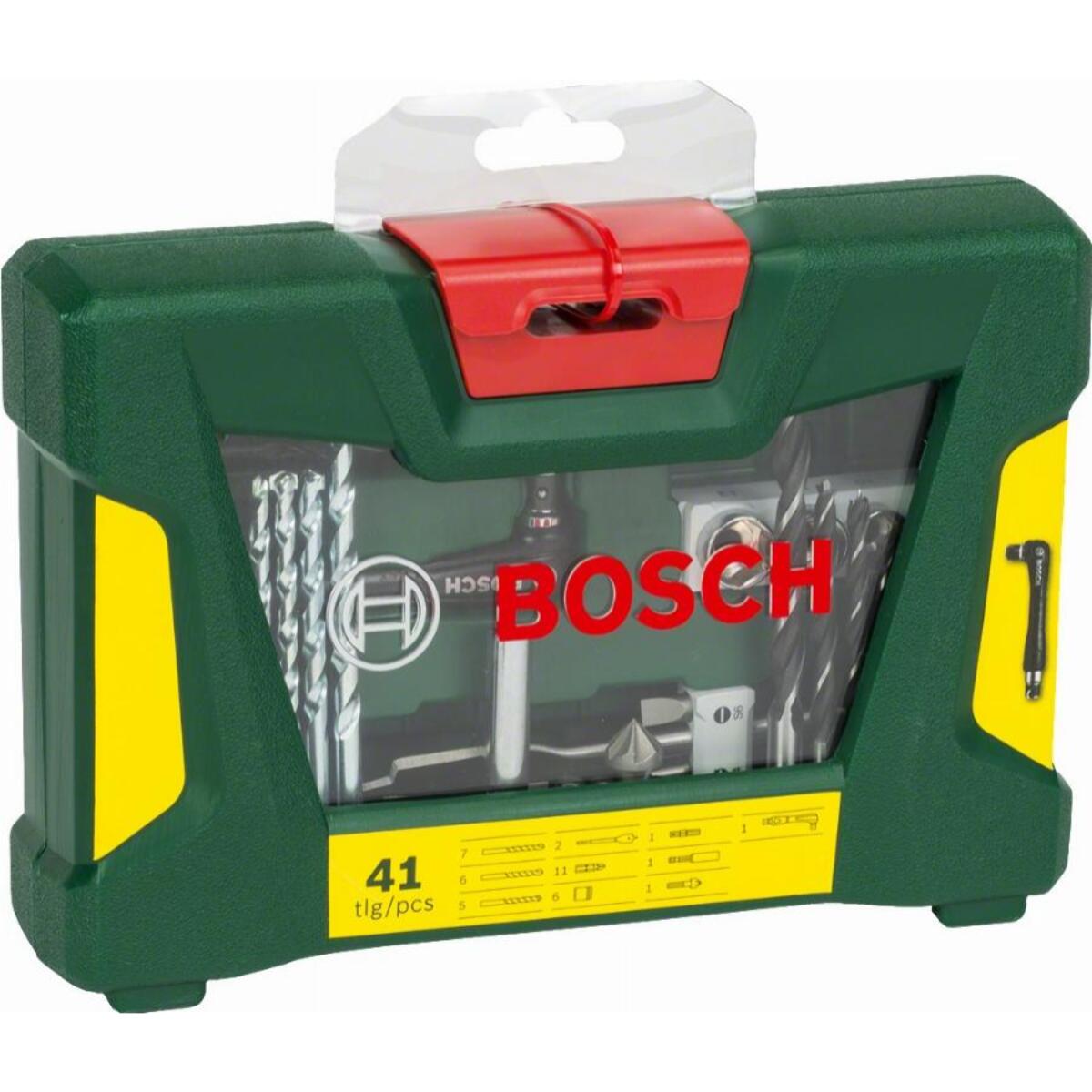 Coffret V-Line 41 pièces BOSCH pour perçage et vissage avec renvoi d'angle - 2607017316