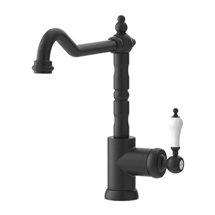 PAINI Mitigeur cuisine Duomo Bec haut noir mat brosse