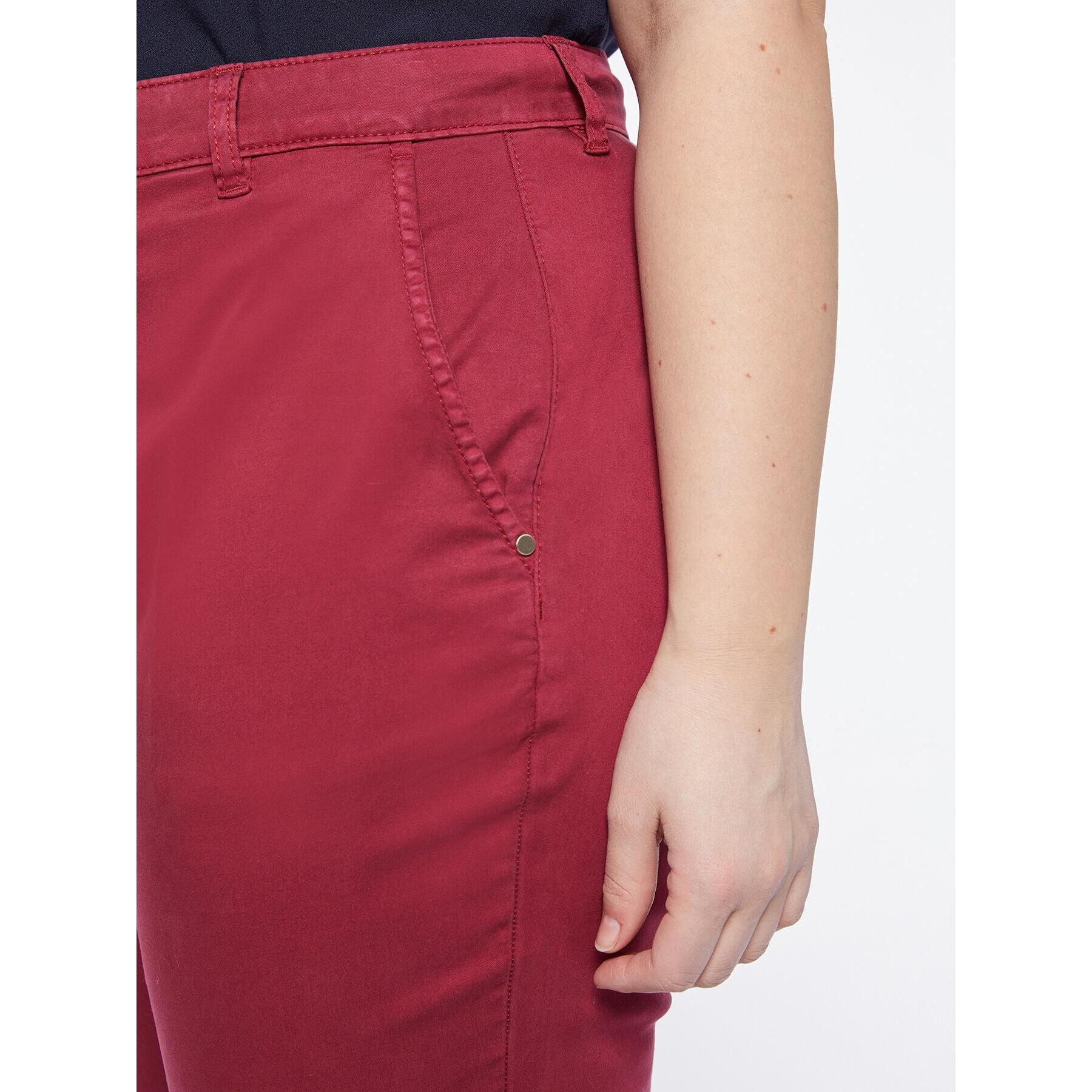 Fiorella Rubino - Pantaloni chinos in TENCEL™ - Bordeaux