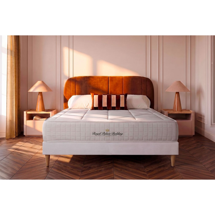 Matelas à Ressorts ensachés et mémoire de forme Windsor - 26cm d'épaisseurs et 5 zones de confort - 2 places
