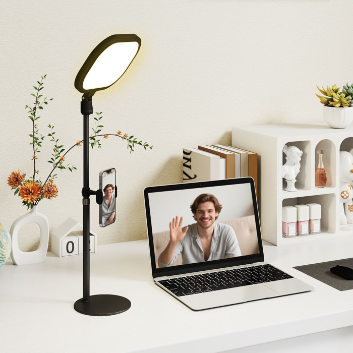 Lampe de bureau LED lampe de table dimmable 5 modes de couleur réglable port USB timer support téléphone noir