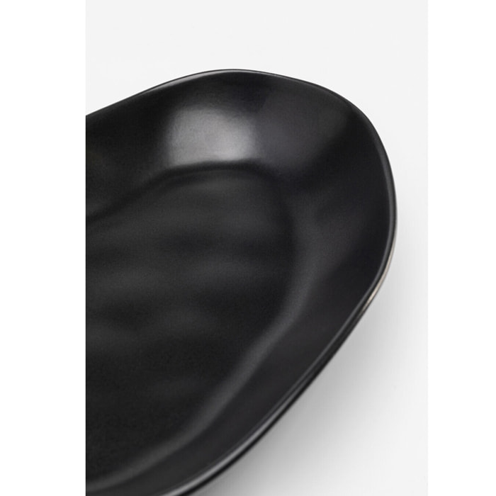Assiettes Organic 25cm noires set de 4 Kare Design