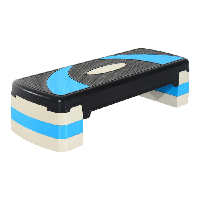 Tabla de Step Antideslizante Plá¡stico 80x31x10-20cm Azul