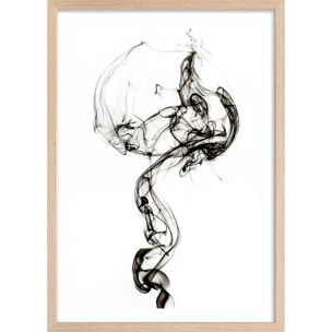 Poster black smoke medusa Affiche + cadre en bois - Chêne