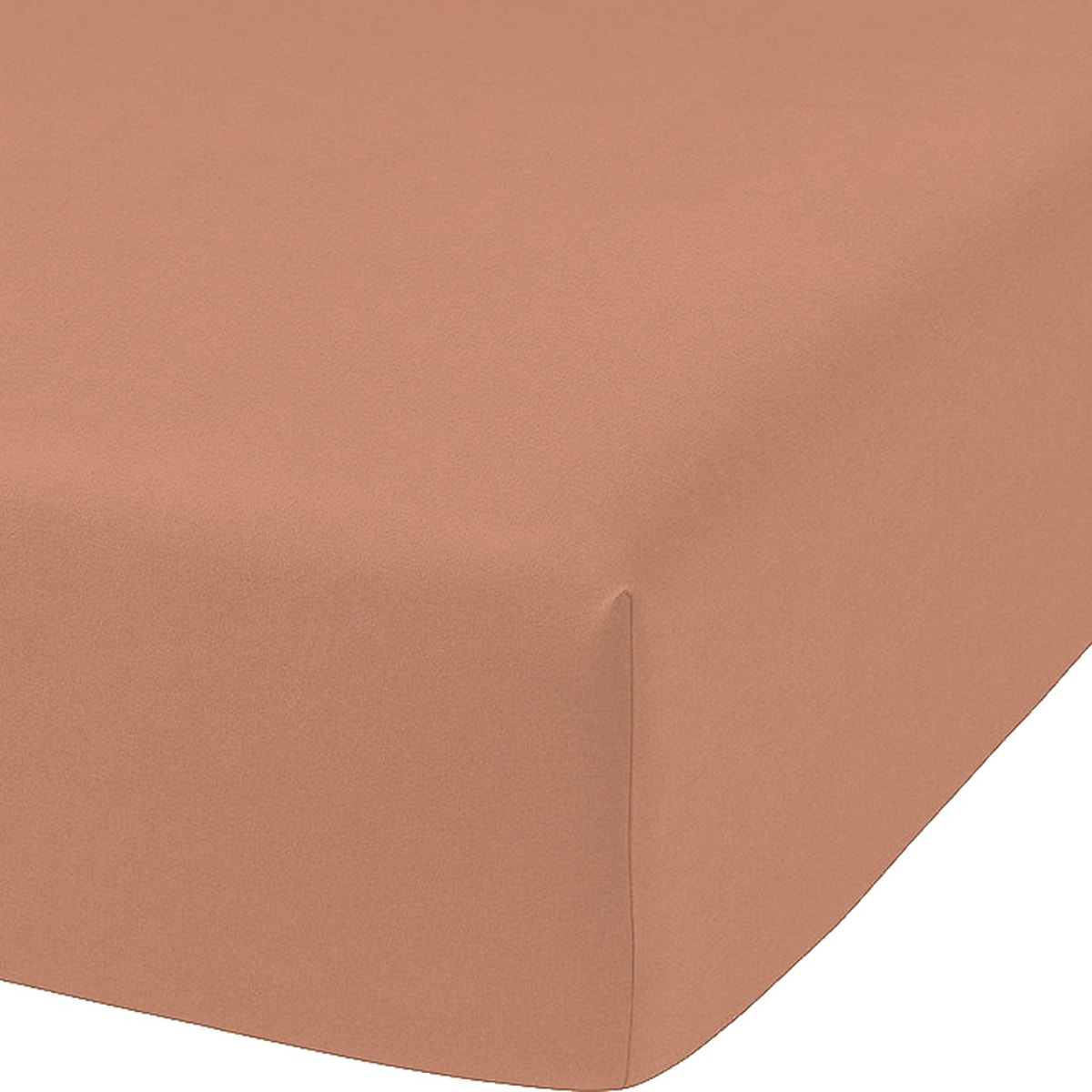 Drap Housse - Bonnet:30cm Coton 57fils Et Lyocell Terracotta