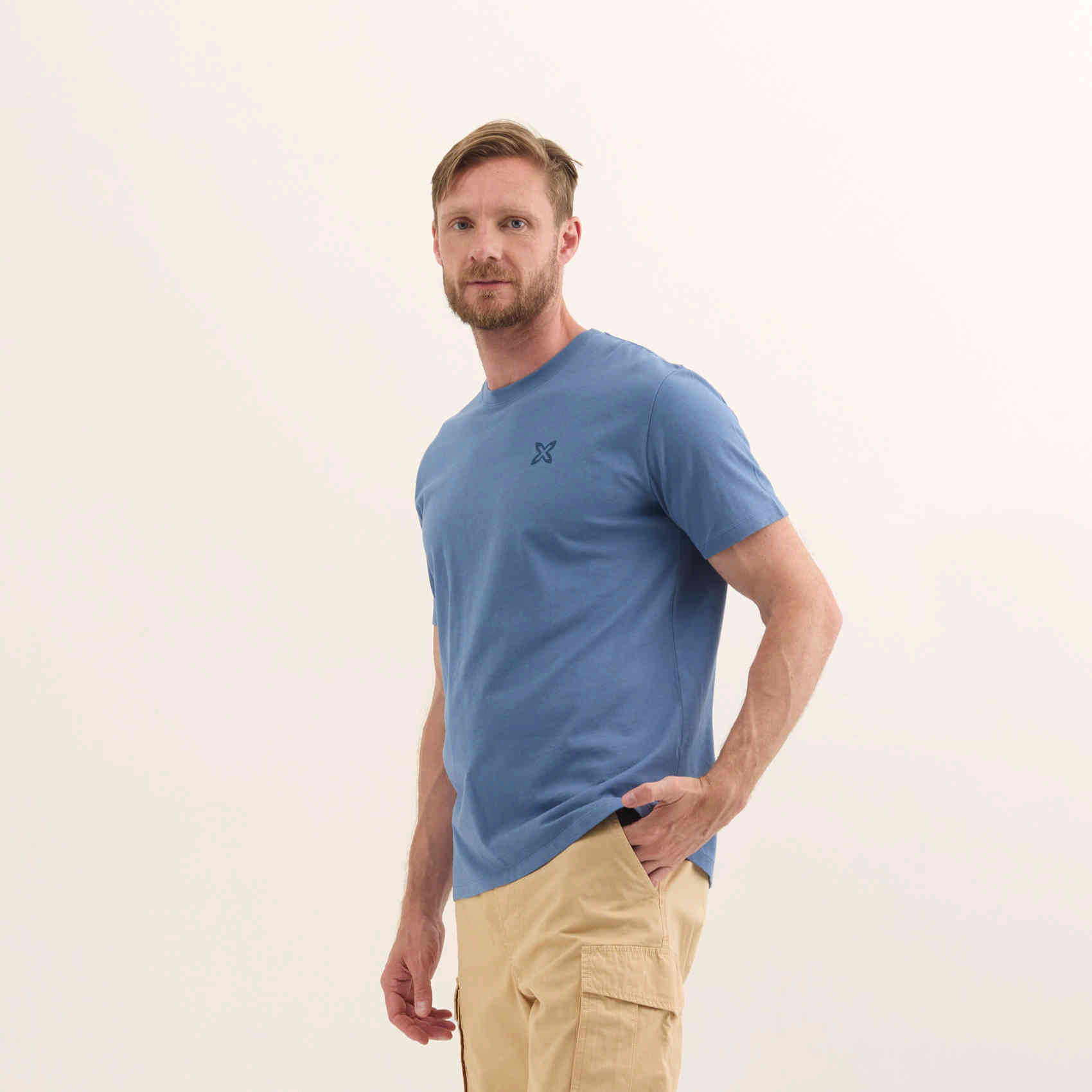 Camiseta de Algodón Orgánico con Logotipo Degradado Azul LIFESTYLE T-SHIRT JOE BLUE