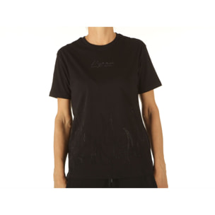 T-Shirt Pyrex T-Shirt In Jersey Donna Nero Nero