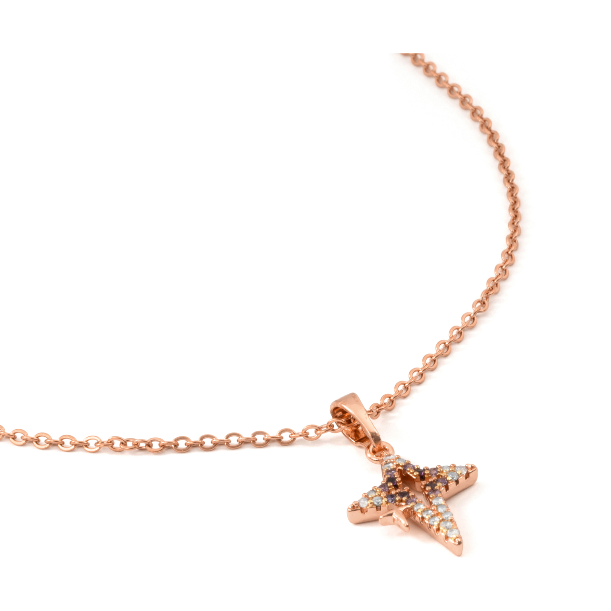 Collar Kailial acabado oro rosa 18k