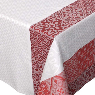 Nappe Carrée Enduite 'Mosaïque' - Rouge