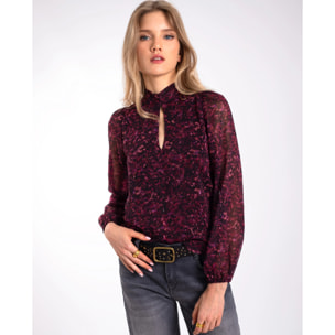 Blusa estampada con cuello halter