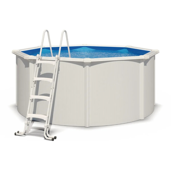 Piscine hors sol acier ronde Ø 3,65 x 1,32 m blanche SAPHIR