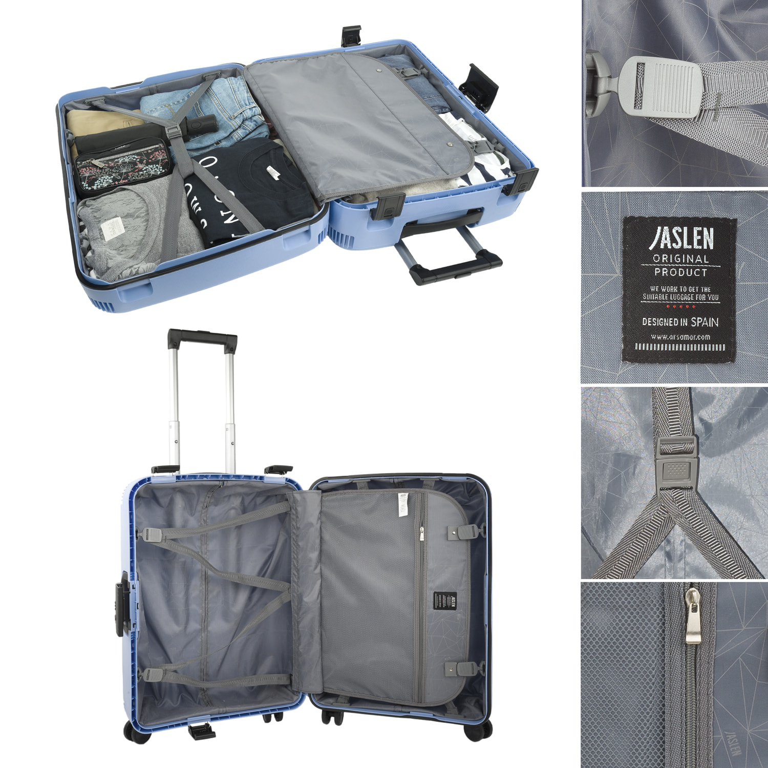 Maleta Pp Mediana Jaslen Orleans Azul