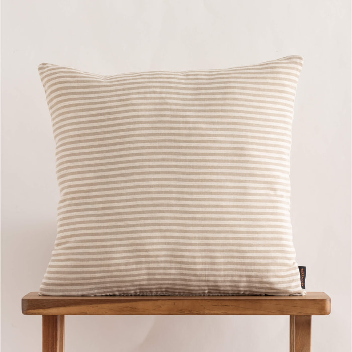 Housse de coussin jacquard 50x50 cm Jávea Mediana Tabac