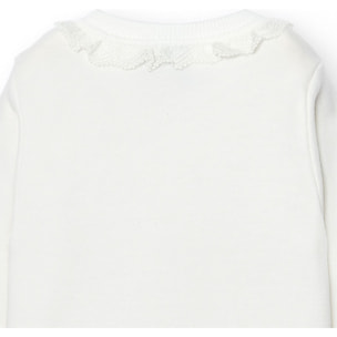 Body cruzado bebé manga larga puntilla