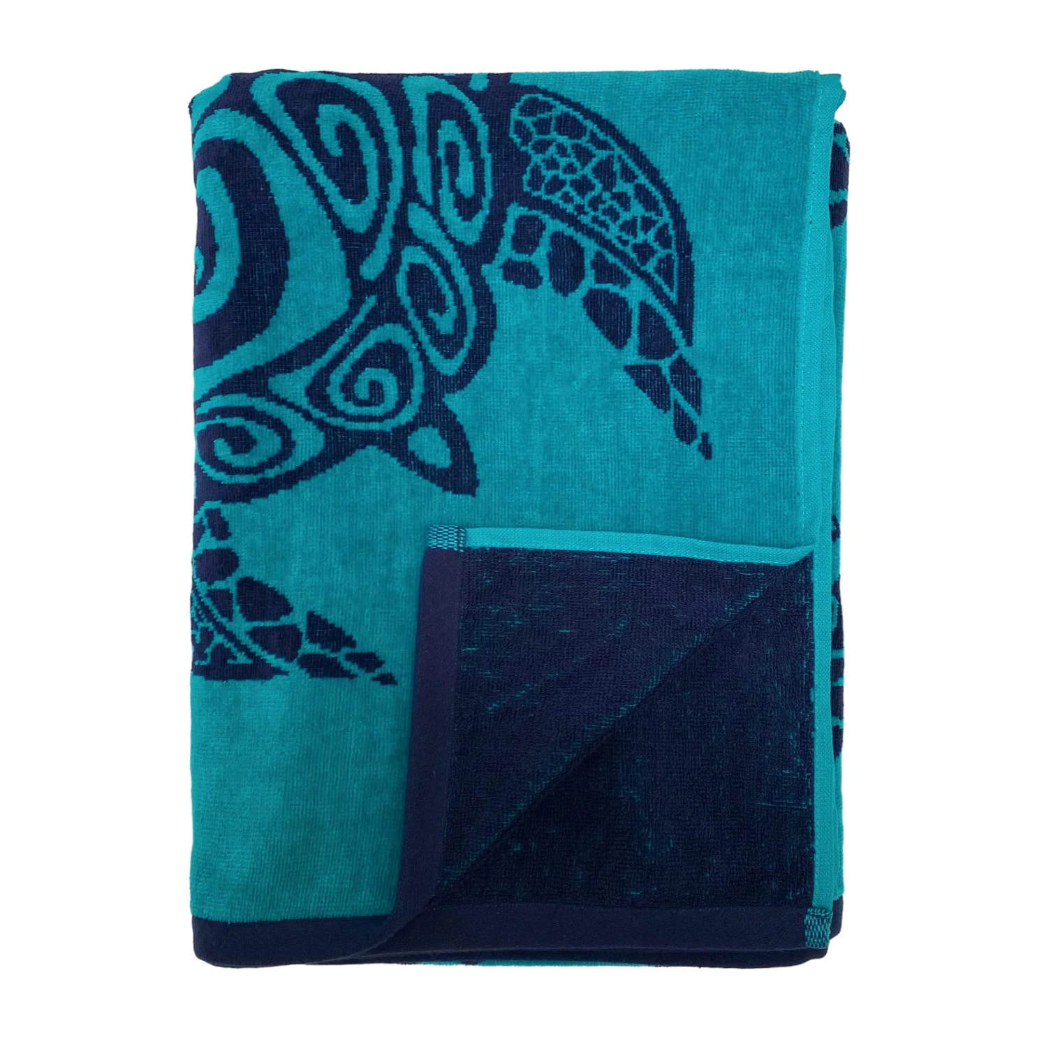 Serviette de plage éponge velours Jacquard - Osa - 90x170cm - 400g/m²