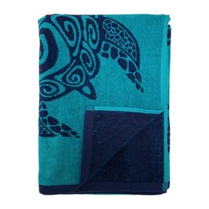 Serviette de plage éponge velours Jacquard - Osa - 90x170cm - 400g/m²