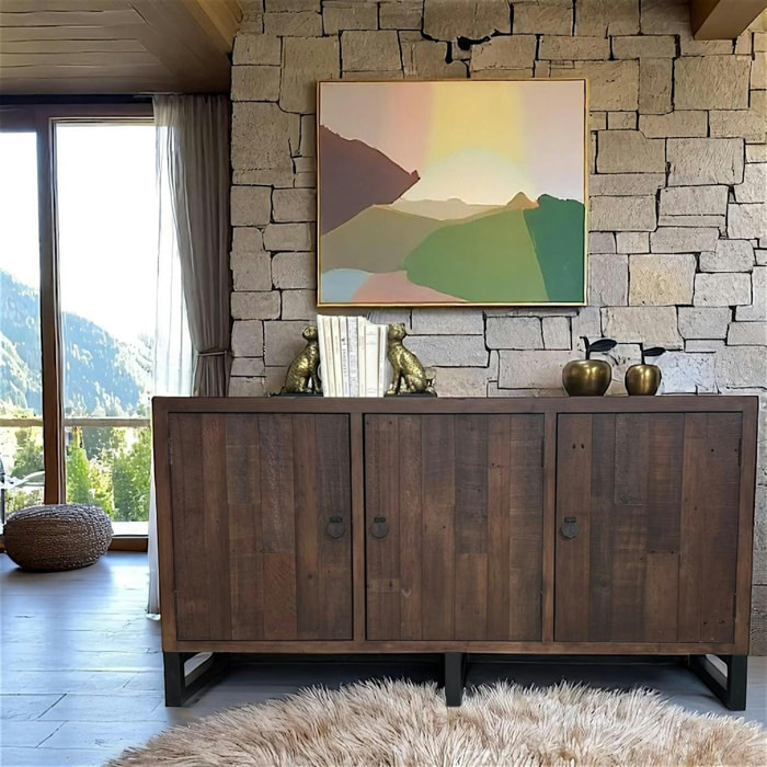 Buffet en bois recyclé 3 portes SAMOA