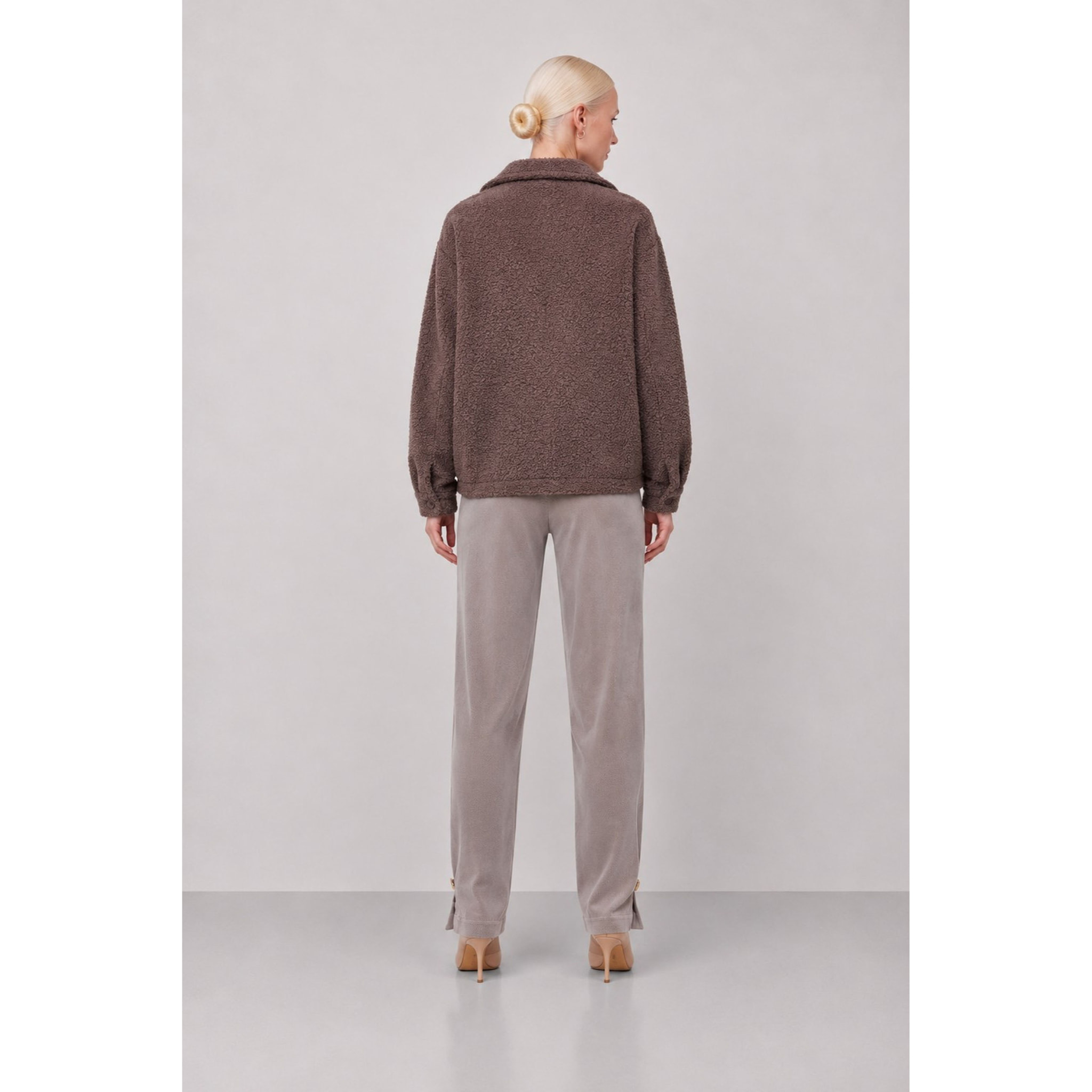 Kocca - Cappotto da donna doppiopetto in tessuto bouclé con rever Donna