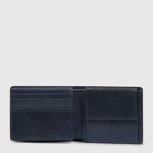 Piquadro Portafogli in pelle con volantino porta documenti, porta carte di credito e protezione RFID