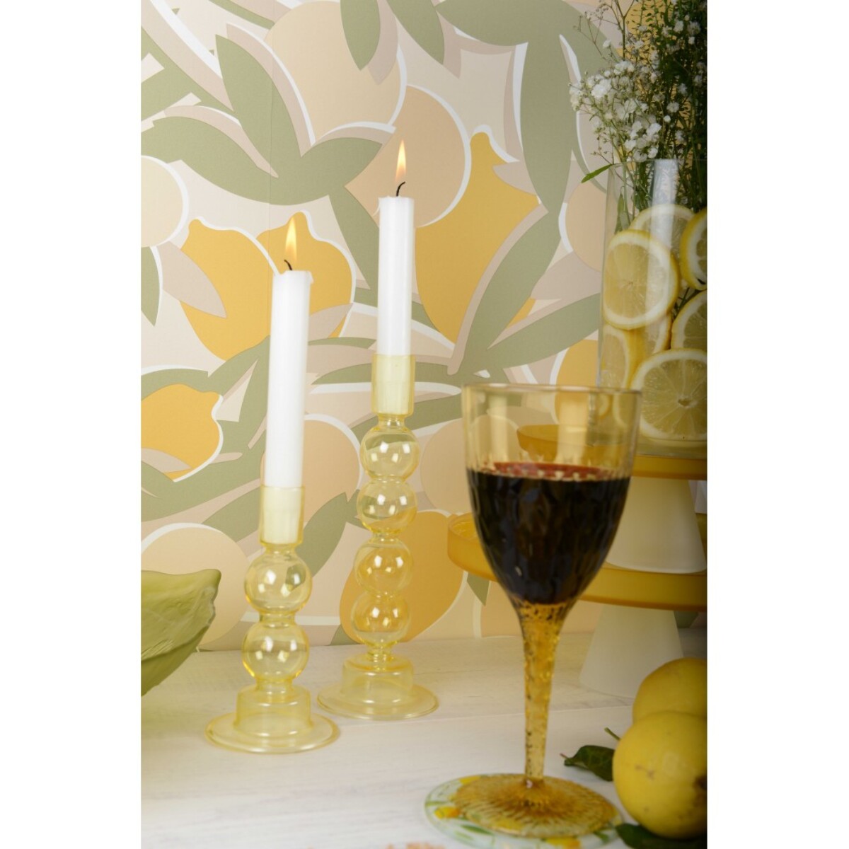 Set de 6 dessous de verre citron