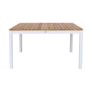 Table de jardin bois d'acacia + 6 assises CALENA + SENORA