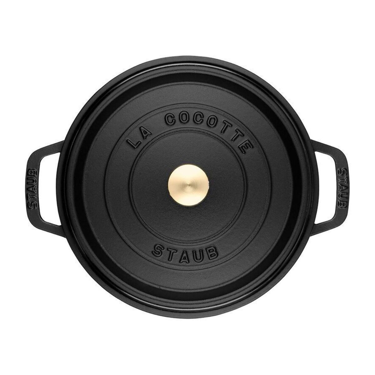 Cocotte en Fonte, Ronde, 24 cm, 3,7 L, Noir Mat