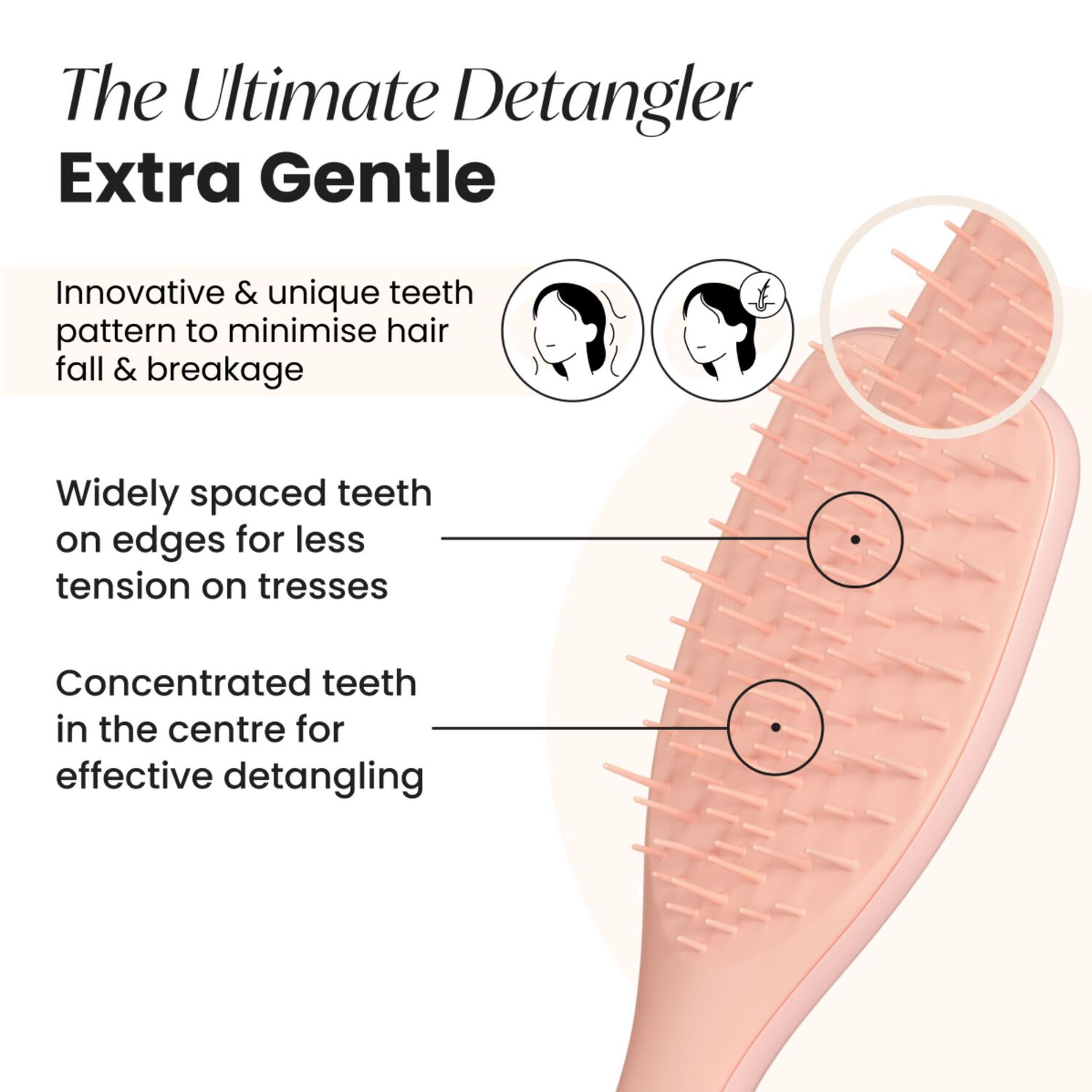 The Ultimate Detangler Extra Gentle - Brosse à Cheveux Saffron