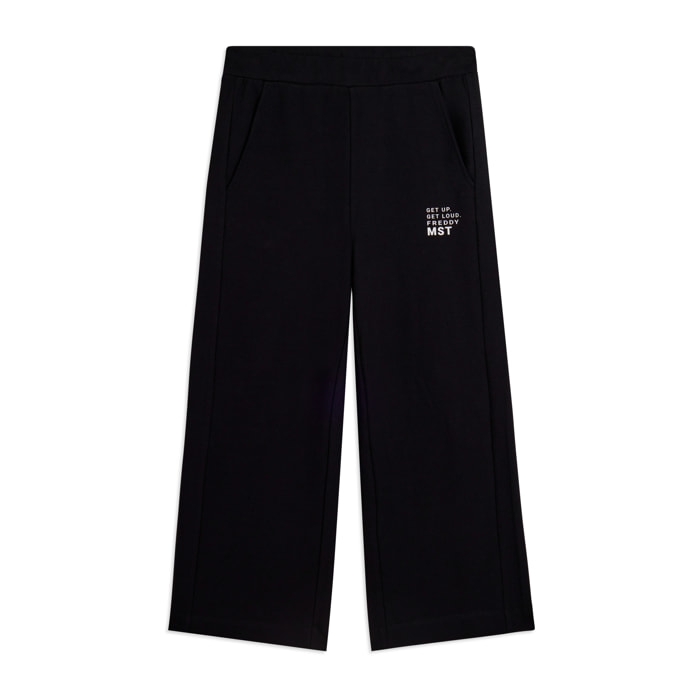 Pantaloni sportivi wide leg cropped con grafica FREDDY MST