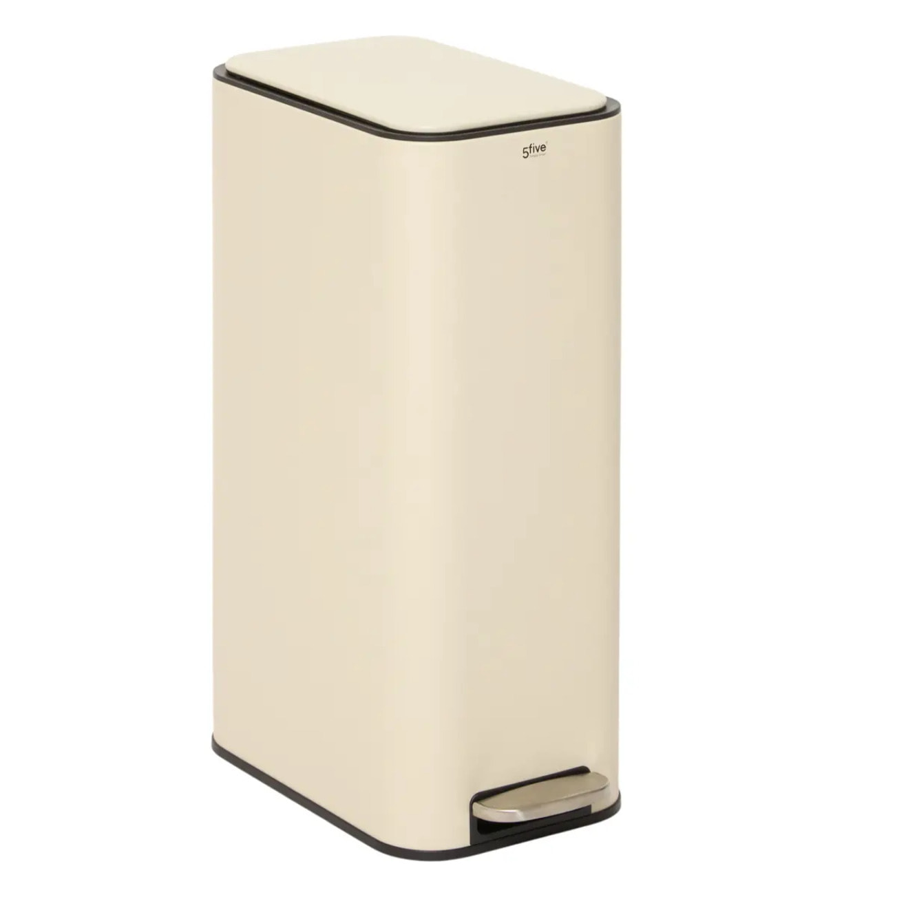 Poubelle slim rectangulaire à pédale Delta 30L argile