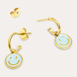 Orecchini Smiley Sky Enamel Placcato Oro