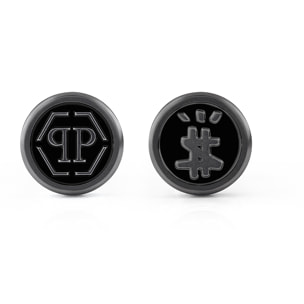 PHILIPP PLEIN gemelos de metal HEXAGON
