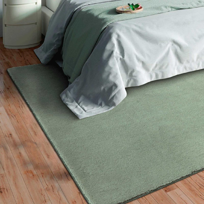 Tapis salon MITA, soft et soyeux, tapis uni à l'aspect Shaggy
