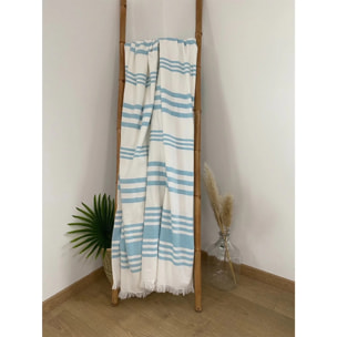 Fouta doublée éponge Karabuk XL Turquoise 140x180 380g/m²