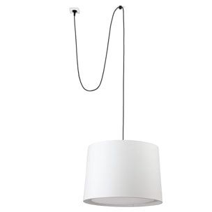 CONGA Lampe suspension blanche avec fiche