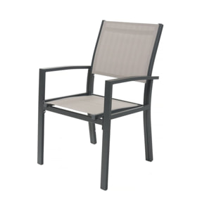 Salon de jardin repas extensible "Lagos" - 200/320 cm - Taupe - 12 places