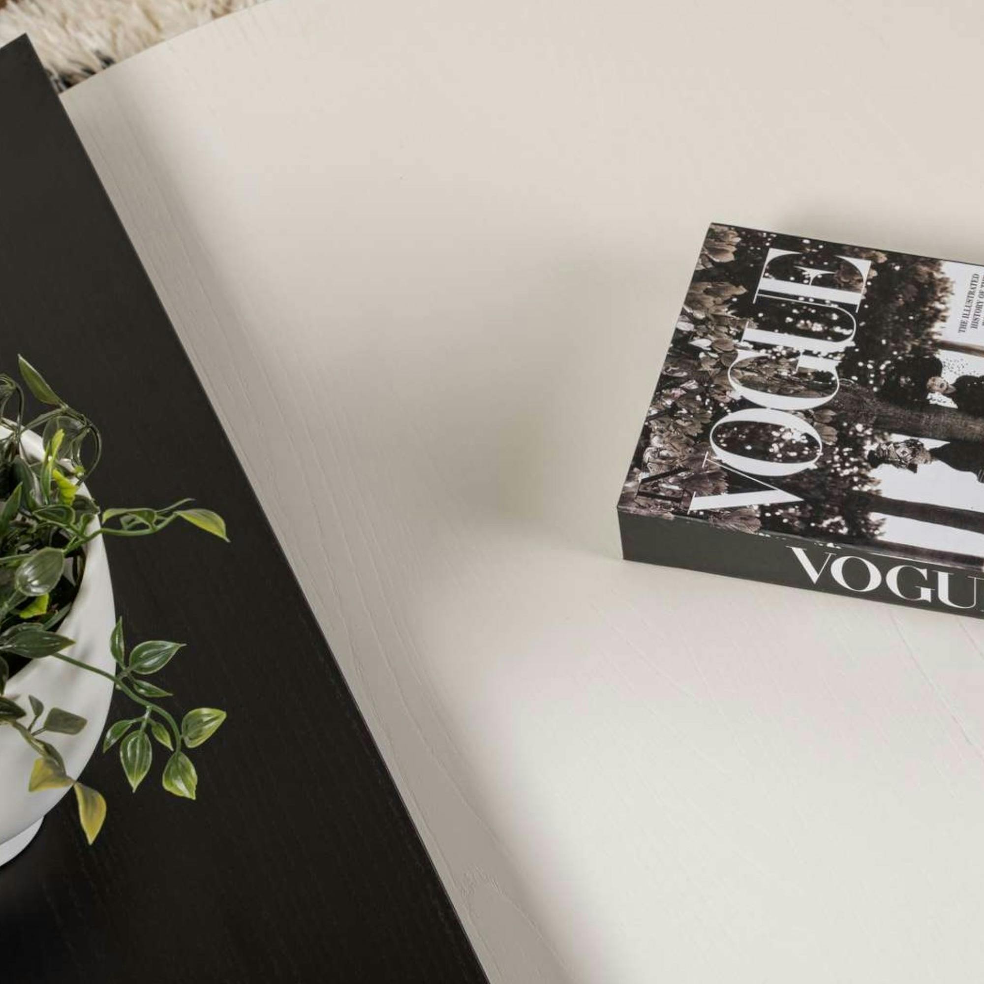 Table basse moderne noire & blanche - 2 hauteurs MARFA