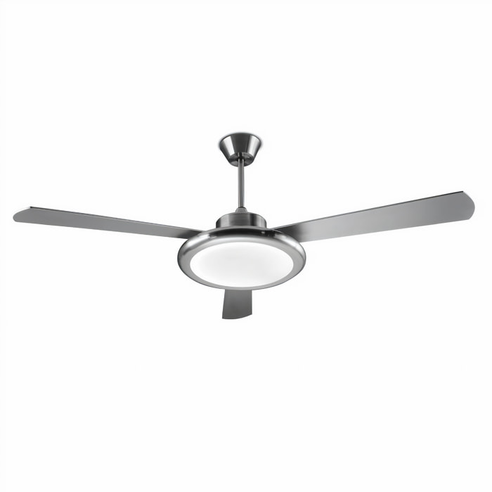 Forlight Ventilador de techo ip20 bahia led 24.4w blanco cálido - 3000k on-off níquel satinado w