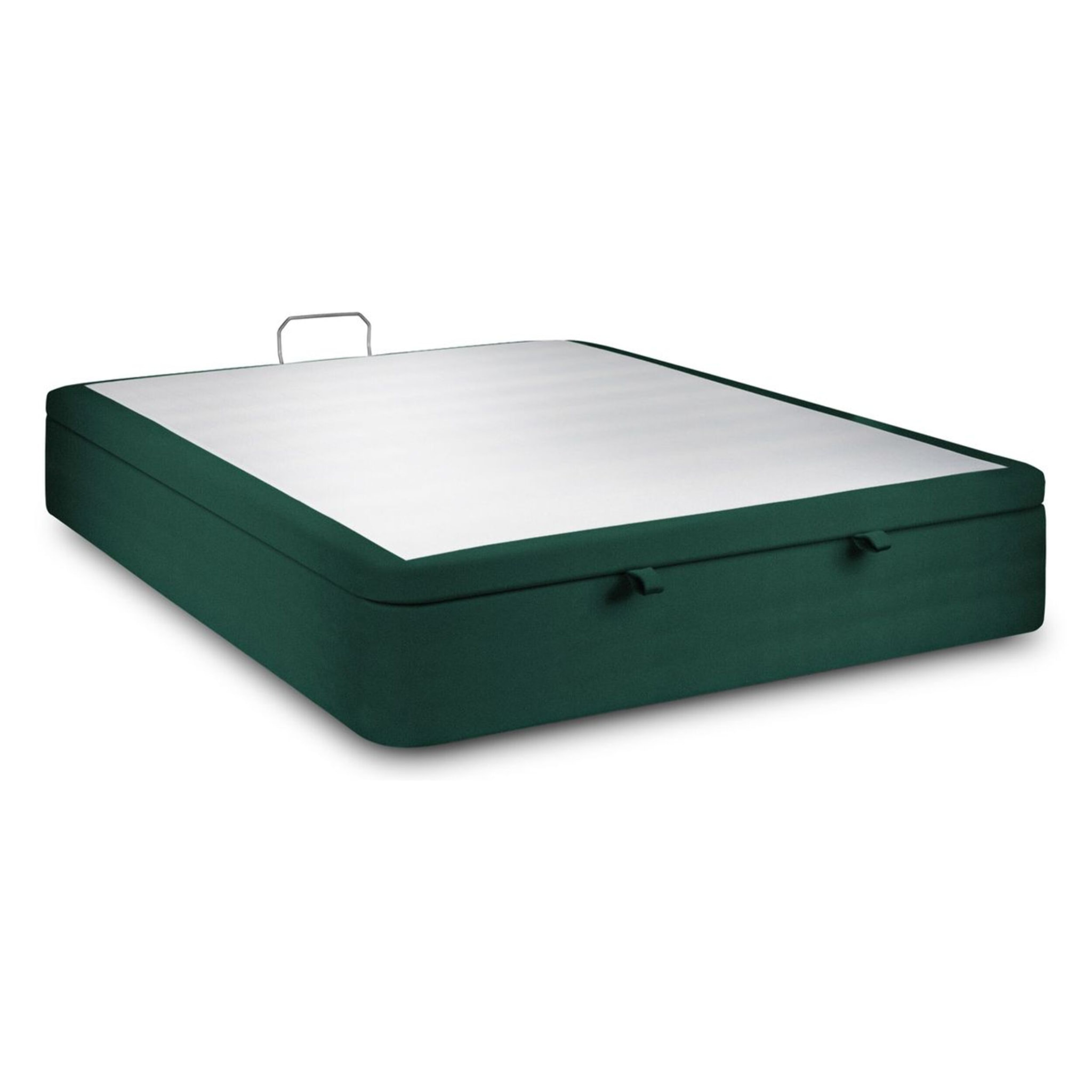 Sommier Coffre en velours chic - Grand coffre et ouverture facile - Montage rapide, adapté à tous les matelas - Hauteur Totale de 39cm - Finition élégante - 2 places