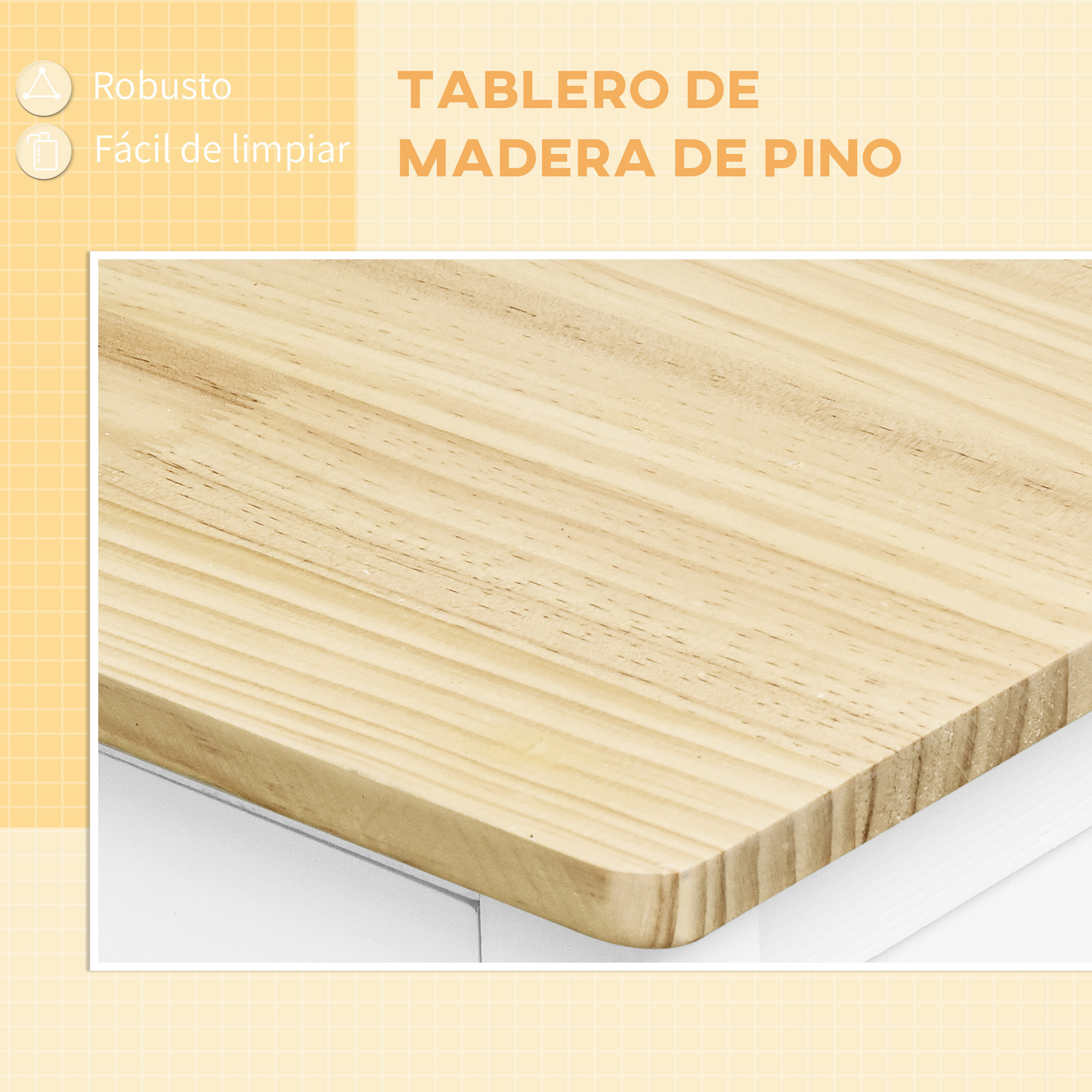 Carro de Cocina Carrito Servir de Madera 88,5x40x86cm Blanco