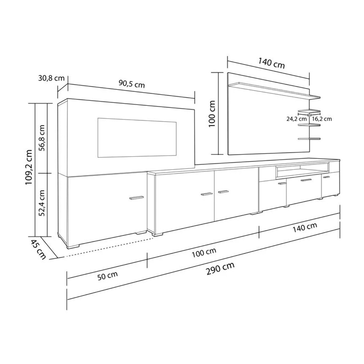 Salón Olympo Blanco - Negro