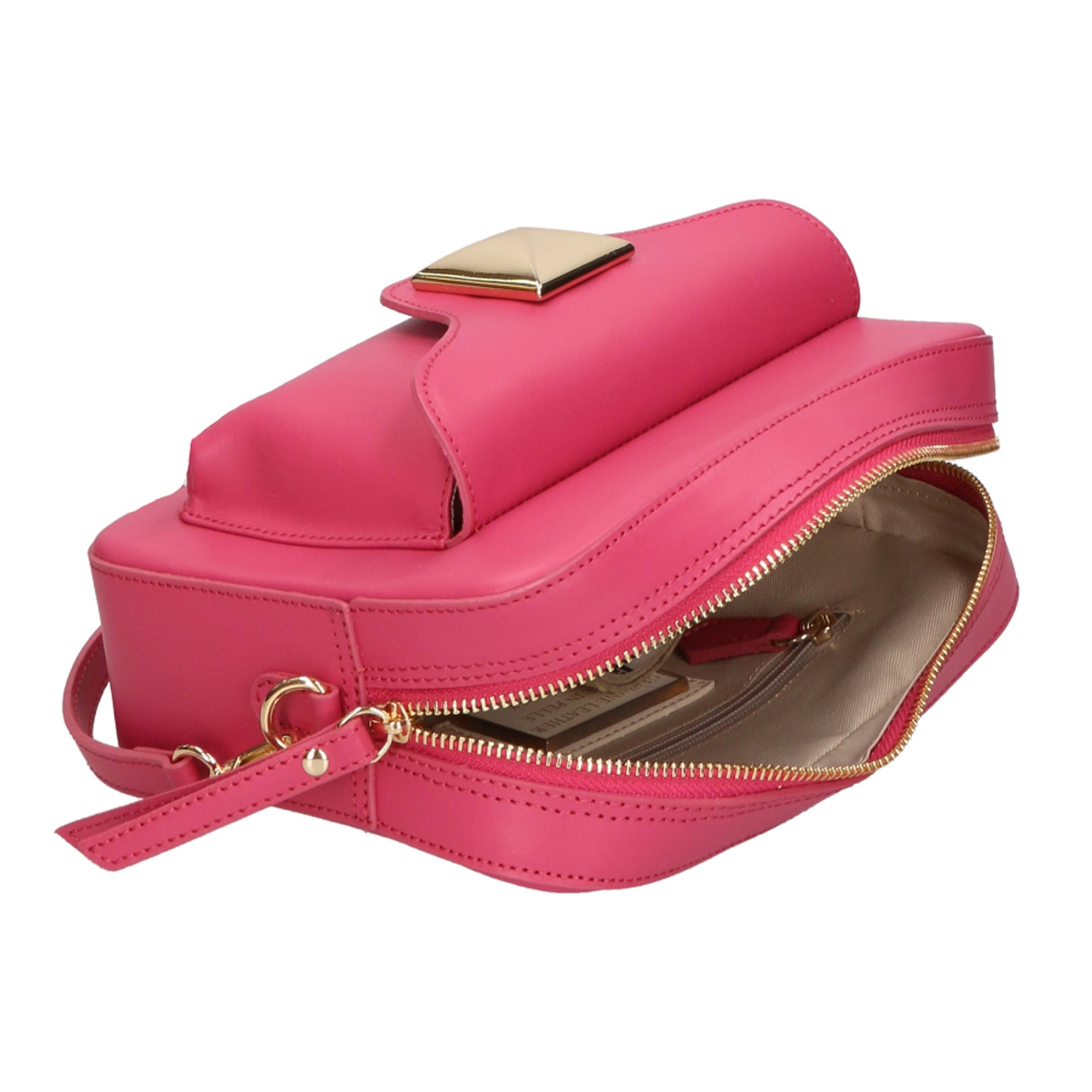 Borsa a tracolla da donna - Modello Ilenia - 100% pelle - 17.0 x 21.0 x 10.0 cm