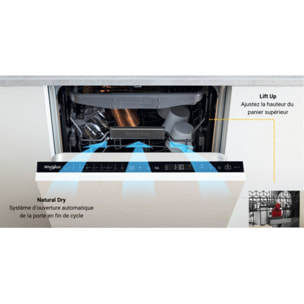 Lave vaisselle encastrable WHIRLPOOL WSIO3O34PFEX 6ème sens