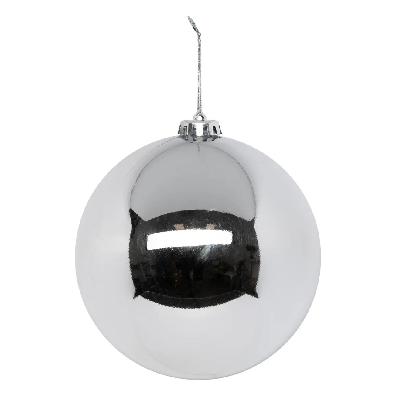Boule de Noël maxi 150mm argent