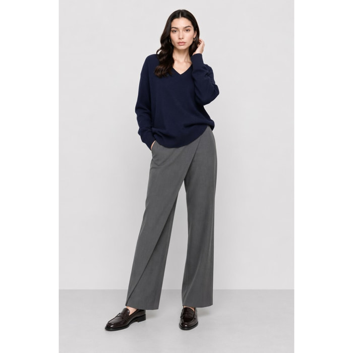 Kocca - Maglia da donna in lana a maniche lunghe con scollo a V Donna