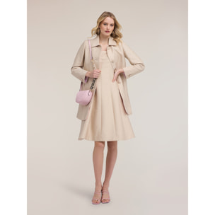 Motivi - Cappotto in raso di cotone - Beige