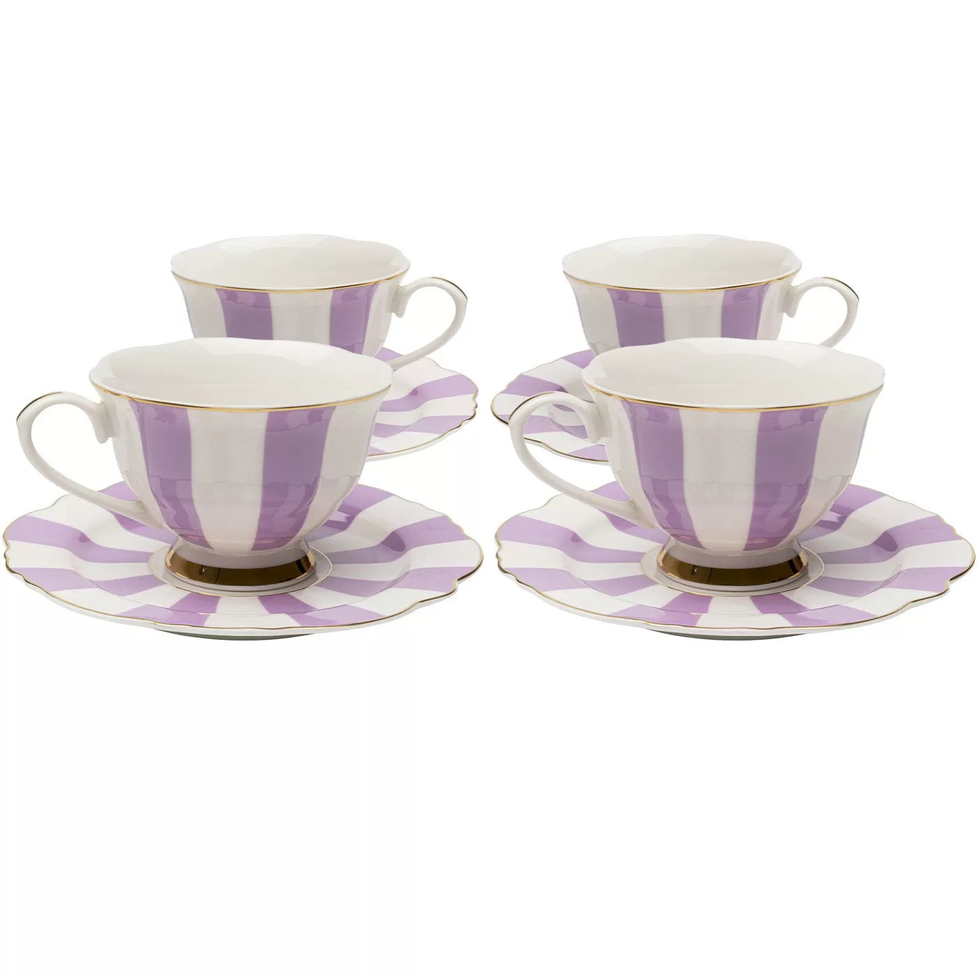 Tasses à café Harlequin violettes set de 4 Kare Design