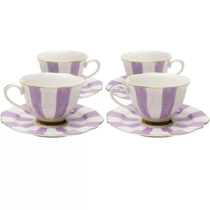 Tasses à café Harlequin violettes set de 4 Kare Design
