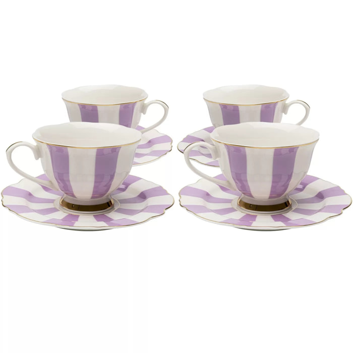 Tasses à café Harlequin violettes set de 4 Kare Design